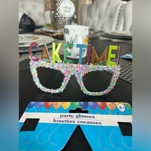 โจNWT Birthday Party ๐ฅณ Cake ๐ Time Candy ๐ญ Sprinkle glasses - Picture 9 of 10